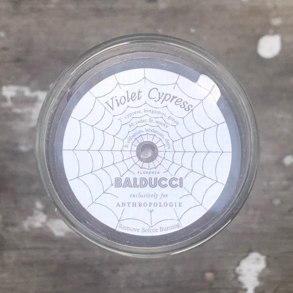 Florence Balducci for Anthropologie Woody Violet Cypress Glass Candle - Picture 4 of 4